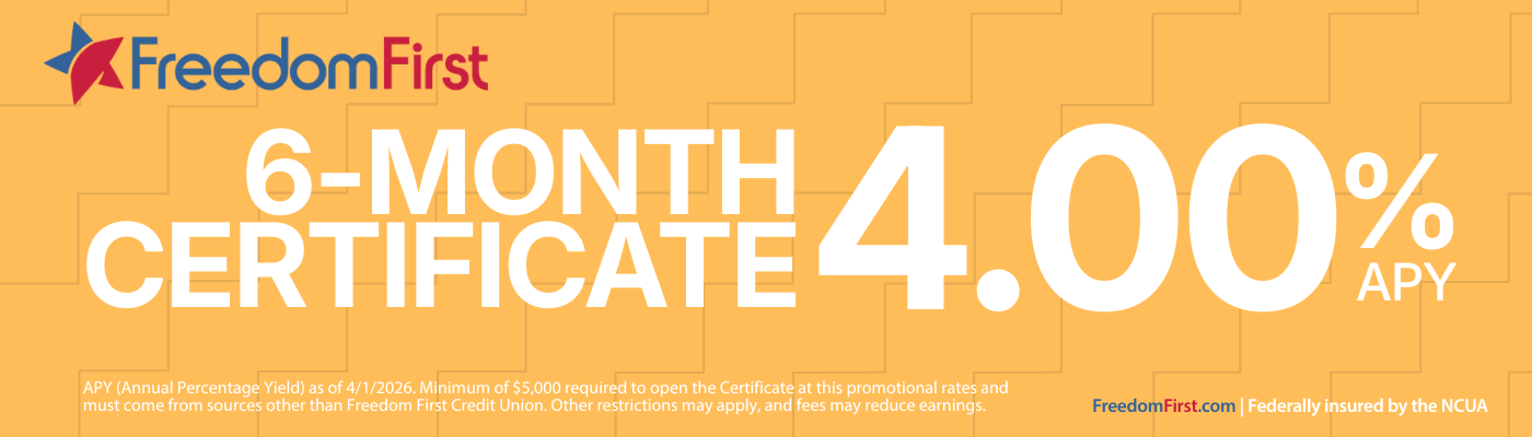 6-month certificate 4.00% APY