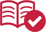 Icon of open document with check mark